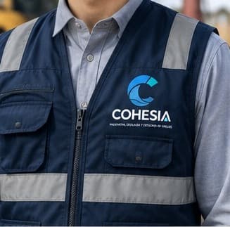 Chaleco de seguridad con el logo de COHESIA