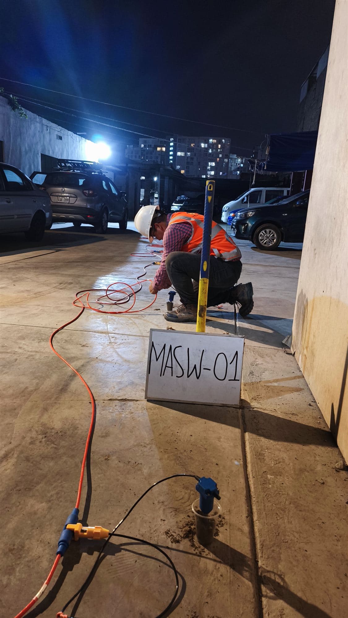 Ensayo MASW, línea MASW-01